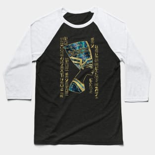 Nefertiti Ornament Gold and Abalone Baseball T-Shirt